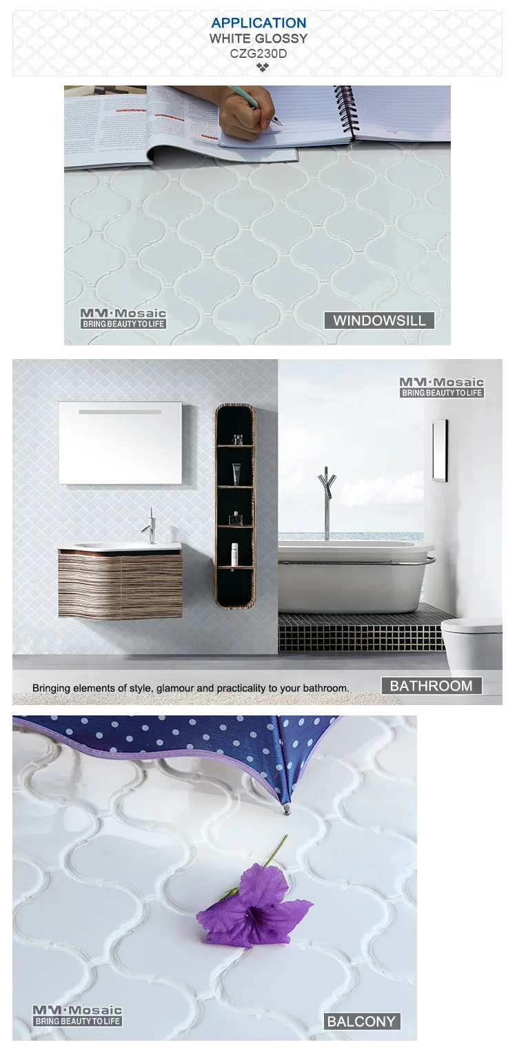 Indoor decoratie glossy arabesque backsplash lantaarn mozaïek ...