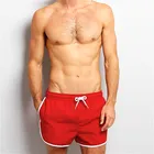 Lycra Sexy Private Label Swimming Shorts Swimsuit Red Swimwear For Mature Men
