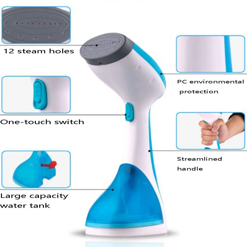 Handheld Mini Steam Iron Portable Steam Brush Fabric Steamer Clothes Steamer Garment Steamer