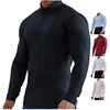 Essential Stretch Sportswear Long Sleeve Athlete Dress Muscle Fit Shirts For Men