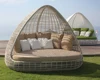 Outdoor Furniture Garden Sun Bed Patio Daybed Hotel Round Sun Loungers Rattan Beach Poolside Lounger