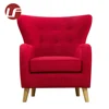 Wholesale modern simple design red fabric one seat lounge sofa for hotel