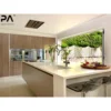 Italian modern design ready made waterproof bespoke module kitchen island cabinets luxury wooden cupboard kitchen