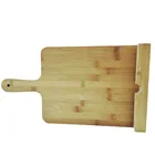 Custom high quality pro totally bamboo burnished cutting board with groove and handle