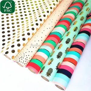 print gift wrapping paper gold stamping foil art paper factory