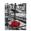 CHENISTORY DZ1001 Rose DIY Painting By Numbers Kits Acrylic Picture Hand Painted Oil Painting On Canvas For Wall Art Picture