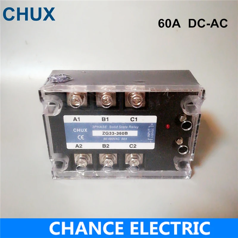 Three Phase 3 Phase DC AC Solid State Relay SSR-20A 20A 3-32VDC//480VAC