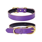Pet supply accessory wholesale cow leather dog collar custom