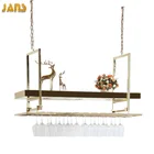 Custom metal Stainless Steel Hanging Wine Glass Rack, wall wine glass holder rack for bar