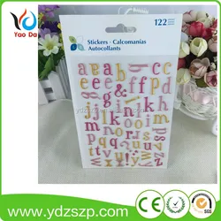 free promotional gift pop up puffy 3d eva foam letters stickers