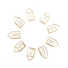 ShenZhen Stargood paper clip factory shiny gold plated pencil shaped paper clips