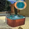 2015 hot selling High quality unique design freestanding round whirlpool spa hot tub, whirlpool bathtub & shower bath
