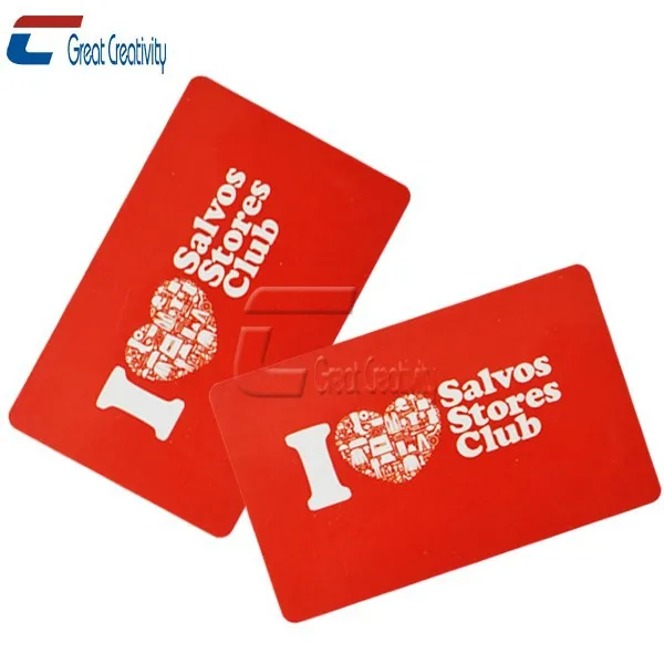 i love salvos stores club pvc plastic loyalty cards