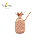 Copper Tumbler Copper Copper Tumblers Morezhome Hot Selling 17Oz Copper Pineapple Cup Tumbler With Copper Straw