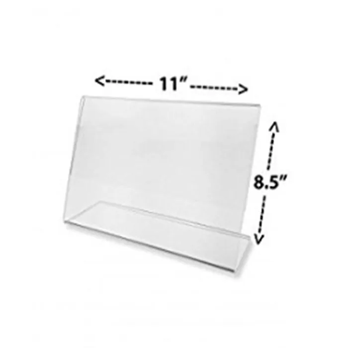 11 X 8 5 Inches Displays Clear Acrylic Slanted Sign Holders Landscape