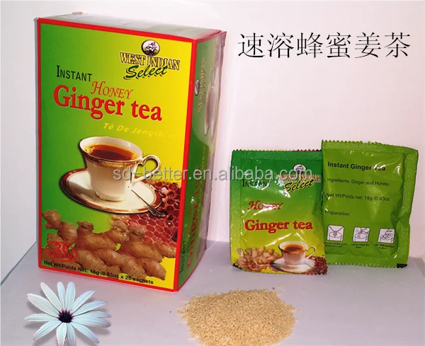 light yellow color ginger tea powder