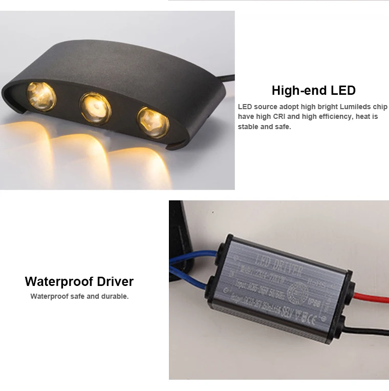 Exterior Wall Mounted RA80 30 Degree 6W 8W Neon Outdoor IP65 Wall LED Light