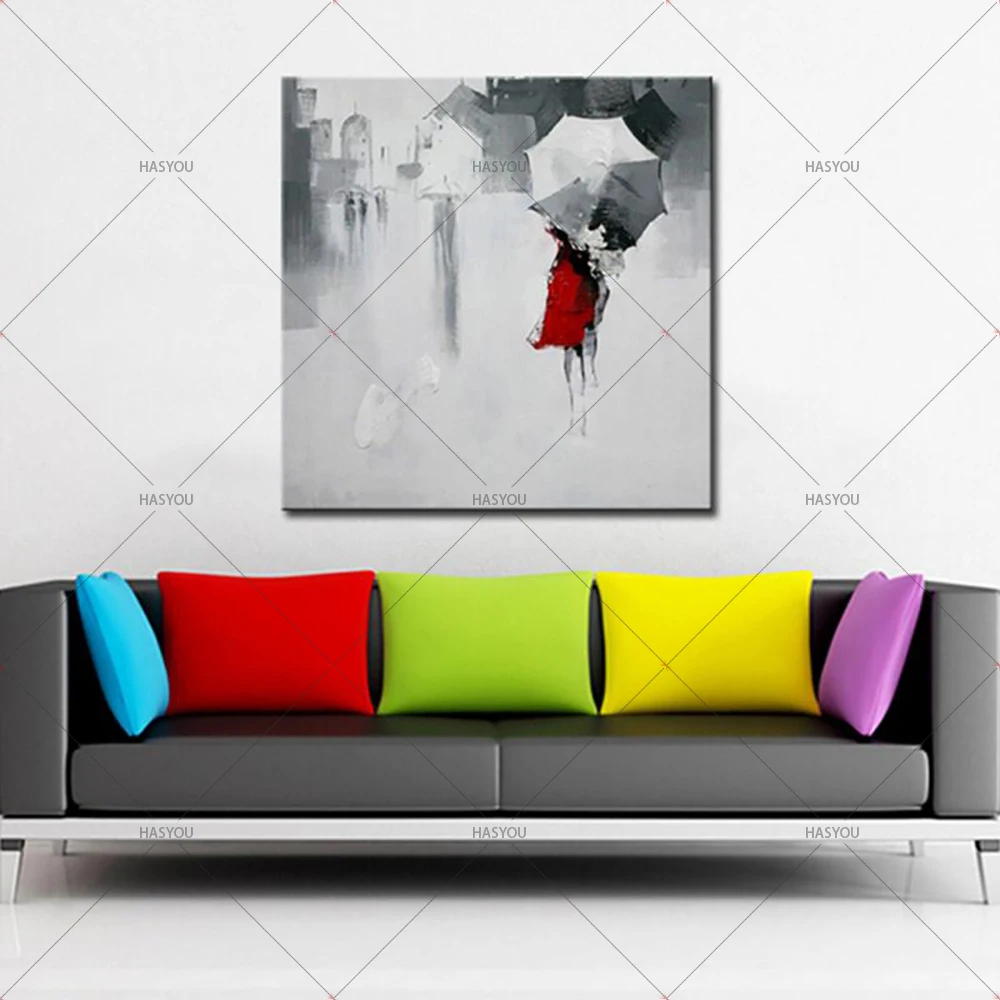 100-Handmade-Oil-Painting-on-Canvas-Abstract-Modern-Beautiful-Lady-with-Umbrella-Wall-Art-for-Home (3)