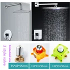 Luxury brass hotel bathroom single function round hidden concealed hardware sanitary ware shower set hotel decoration