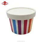 Customized 16 oz Ice Cream Paper Cup With Cardboard Lid