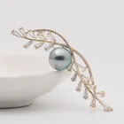 Customize cubic zirconia long Brooch pin for women Fashion accessories jewelry
