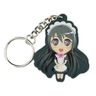 Custom personalized cool 3D cartoon silk screen printing silicone pvc rubber keychain