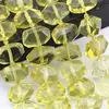 Natural Material Irregular Lemon Quartz Gemstone Middle Hole Loose Beads Approx 15.5'' Long.