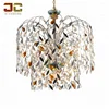 leaf flower chandelier with mixed color steel and crystals in american style
