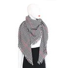 Black and white swallow gird full acrylic autumn woven knitted scarf