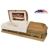 ANA Funeral supplier pieta last supper Solip poplar wood oak wooden casket