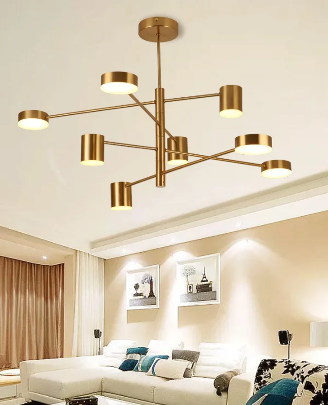 Wholesale selling restaurant black gold Iron aluminum nodic modern led pendant light chandelier
