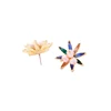 ed00496c-2 Colorful Marquise Stone Pearl Charm Handmade Stud Earrings Pack