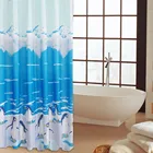 Pretty waterproof polyester bathroom shower curtains