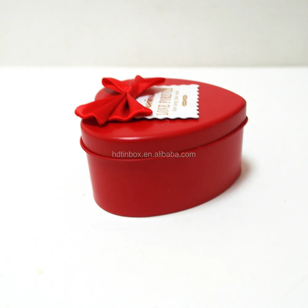 hot sale factory production wedding gift candy heart tin box