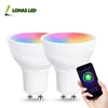 Lohas led 5W Dimmable Tuya Smart LED Spotlight RGB + Warm White SIRI Voice Contorlled Smart WIFI GU10 Spot Light