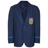 New arrival cotton school uniform boy's navy pocket long sleeve blazer wholesale