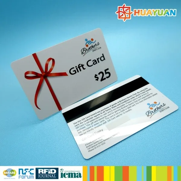 custom printing cr80 plastic gift card with card holder
