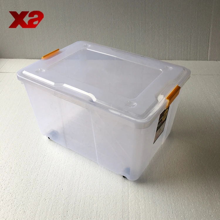 Hard Plastic Storage Bins. Eagrye 12-Quart Clear Latch Boxes, 2-Pack.