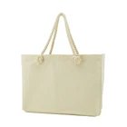 Bag Custom Recycled Hot Selling Eco Canvas Beach Bag Custom Canvas Tote Bag Rope Handle Recycled Canvas Shopping Bag