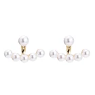 New Design Women Imitation Freshwater Pearl Cluster Wedding Party Jewelry Flower Earrings With Low Price