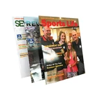 Perfect bound soft cover paperback book printing sports magazines printing