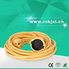 European standard 230V 3x1.5mm2 Silicone Rubber jacket Retractable Electrical power extension cord 50m