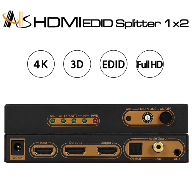 4 hdmi converter splitter to 2 hdmi  spdif coax 3.