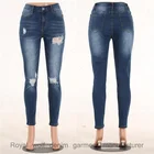 D&S factory dropshipping bulk wholesale jeans dropshipping blue fashion women ripped skinny jeans leggings wholesale