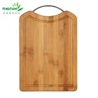 Kitchen tools rectangular bamboo cutting board with drain groove