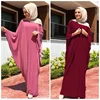 Wholesale Women Muslim Abaya Dubai Casual Loose Batsleeved Middle Gown Dress Abaya Designs