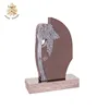 red color tombstone heart shaped granite headstone NTGT-067
