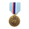 Promotional Unique United Nations Medal With Short Ribbon Drape