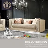 commercial post modern Italian design beige double seater sofa beige bright colored leather sofa set