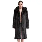 2019 Yiwu Fresh Fashion 1 Color Ladies Girls Fan Hem With Hat And Diamond Real Mink Fur Coat